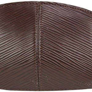 Louis Vuitton Moka Brown Epi Leather Demi Lune Zip